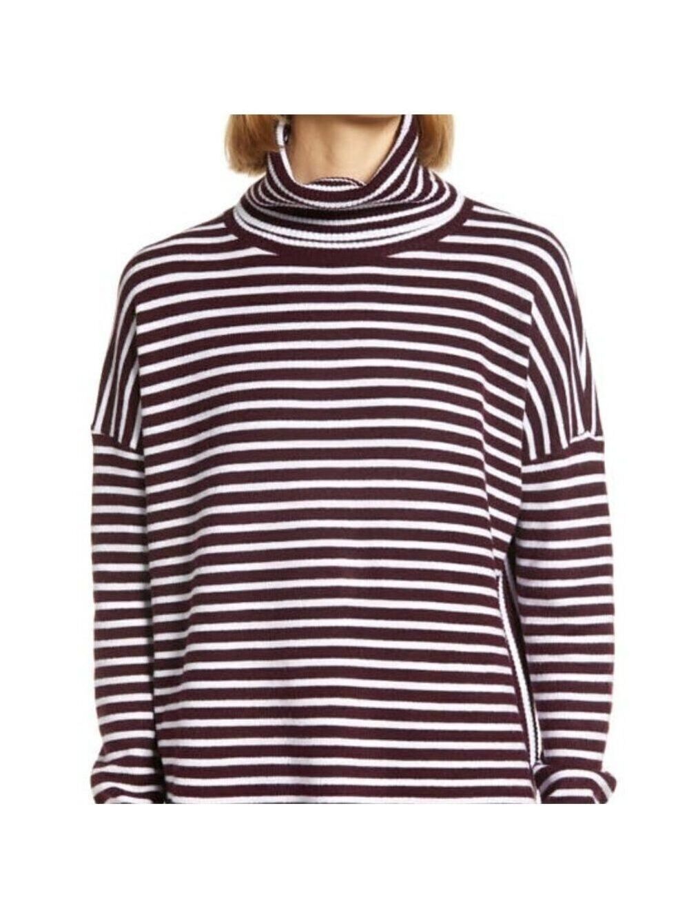 𝅺french Connection BNWT cowl stripe ribbed Sweater